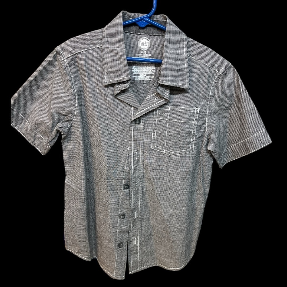 Boys Wonder Nation Gray Short Sleeve Shirt